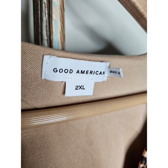 Good American Compression Thong Bodysuit Leopard Cheetah Size 2X - Picture 5 of 8